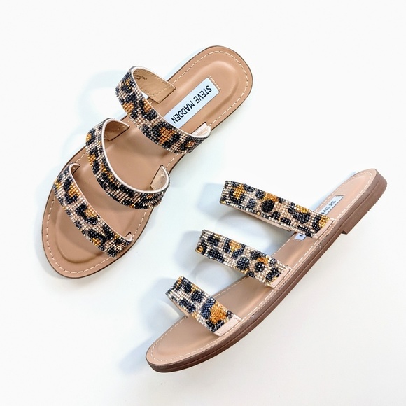 Steve Madden Shoes - NWOT Steve Madden Malise Leopard Crystal Sandals